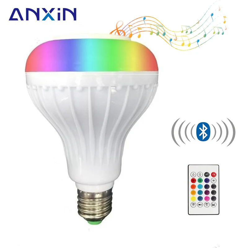 
Hot Products led bulb with blueteeth speaker music APP Control Music blueteeth Light bass effect smart lamp led music light 
