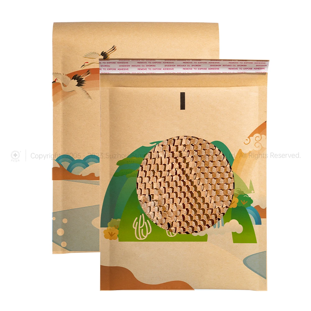 GRS Brown Kraft Honeycomb Padded Royal Mail Packing Envelopes Parcel Letter Bags with Custom Printing & Size