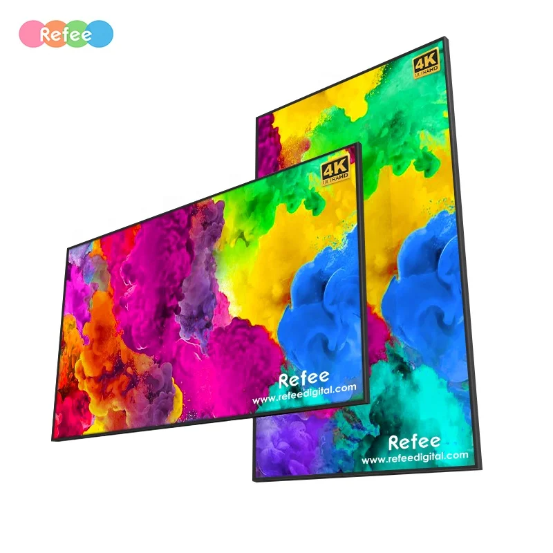 32/43/55inch QLED android digital menu touch screen indoor advertising design lcd panel digital signage and displays