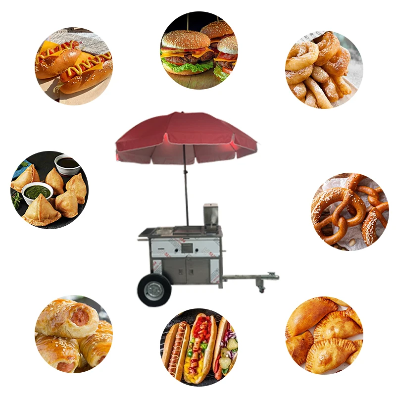 European standard colorful customized mobile food trailer hot sale ice cream pizza pancake cake chips beer food kiosk