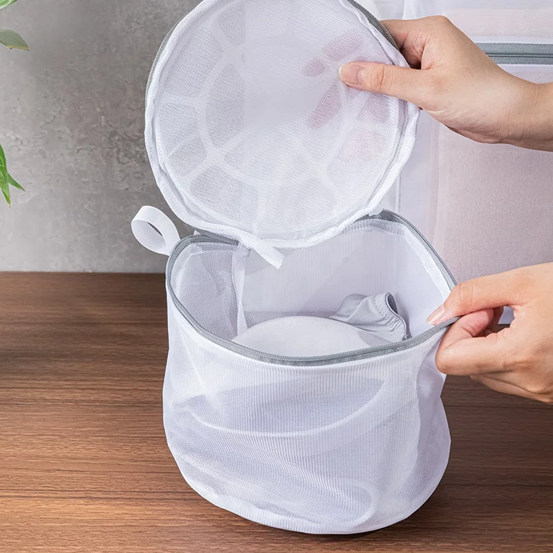 Custom Printed Reusable Durable Fine Mesh Laundry Wash Bag With Zipper