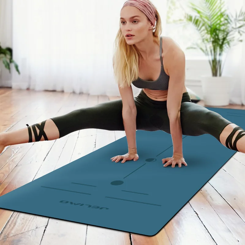 Premium PU (Polyurethane) Rubber Yoga Mats Slip Resistant Waterproof laser logo design