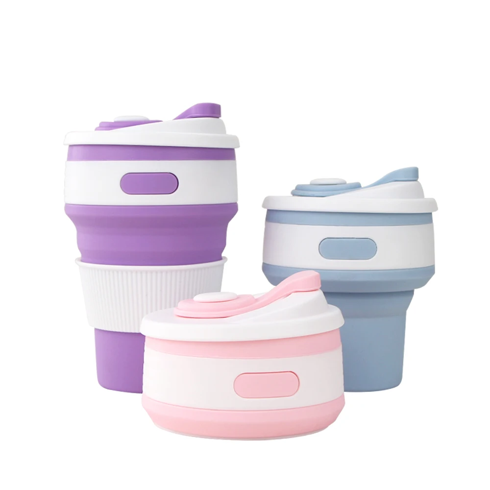 Силиконовая складная кофейная чашка 12 унций 350 мл