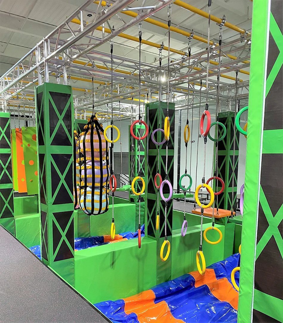 12k square meters commercial trampoline park with ninja course climbing wall foam pit dodgeball and soft indoor playground