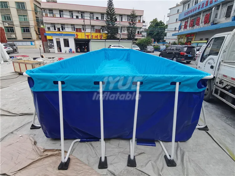Guangzhou Factory Easy Set Up Metal Frame Pool Hard Plastic Above Ground Pool Steel Material Swimming Pool