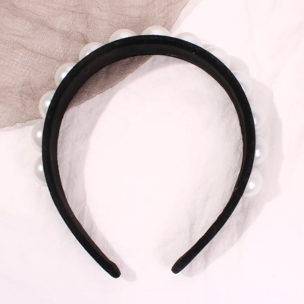 Новые корейские элегантные пользовательские повязки на голову для женщин и девушек повязки для волос ручной работы с искусственным жемчугом и бусинами