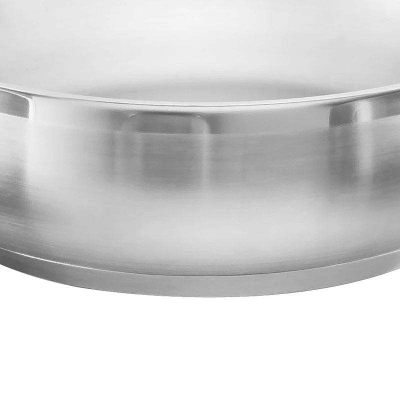 Full Induction Frying Pan 304 Stainless Steel Kitchenware Cooking Conical Frying Pan