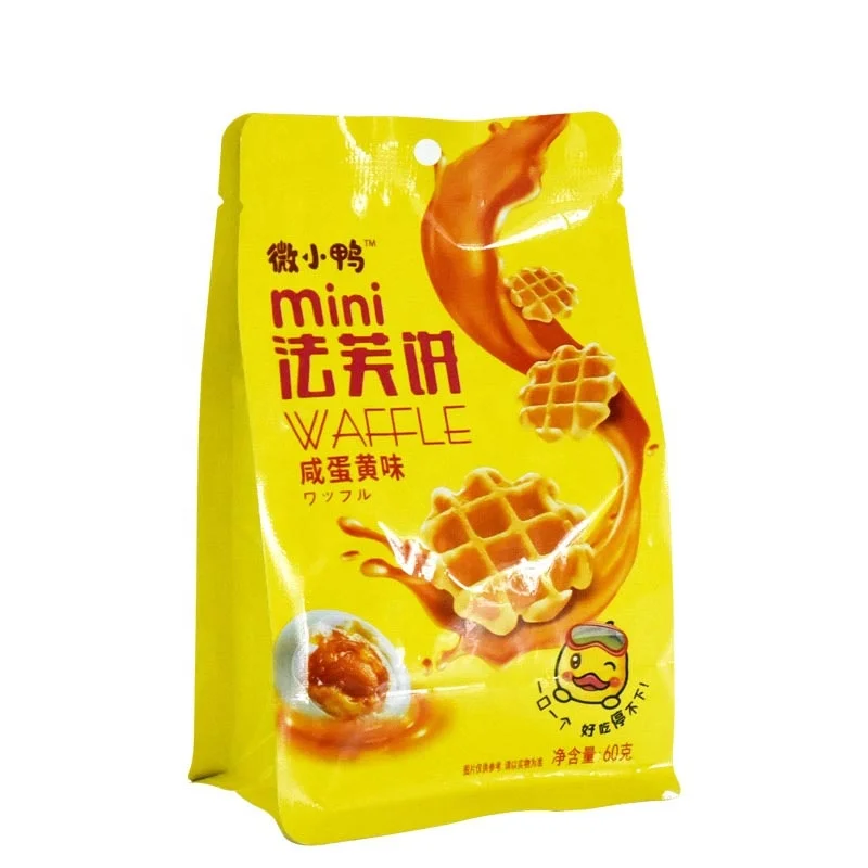 Hot sale Sweet Yolk Cream Wager biscuits Snack Cream Wafer salted egg yolk flavor wafer biscuit