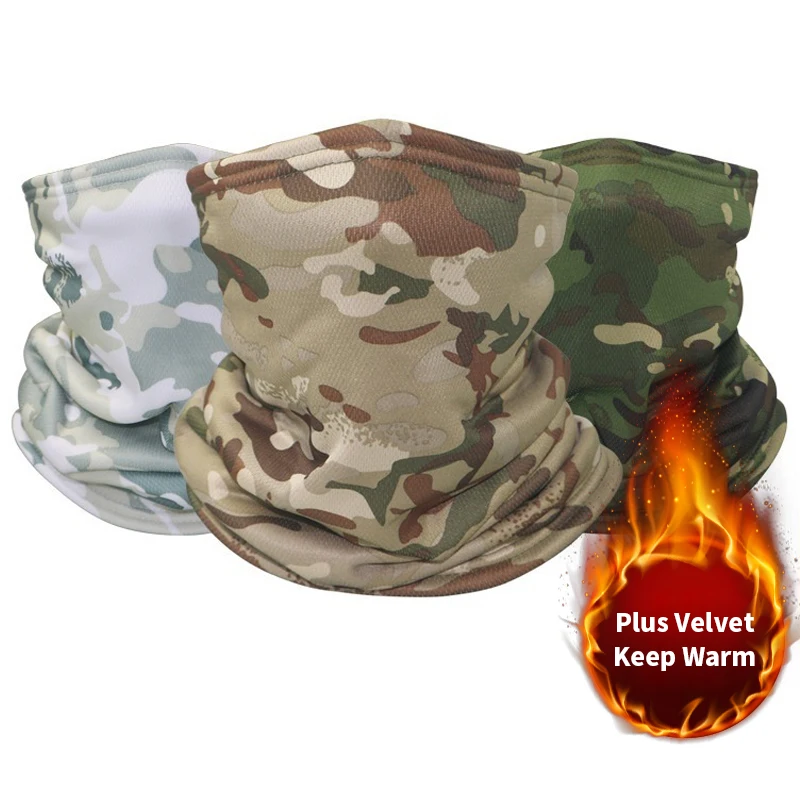 Tactical Camouflage Balaclava Hat Full Face Mask Skiing Cp Cycling Hunting Head Neck Cover Helmet Liner Cap Men Scarf