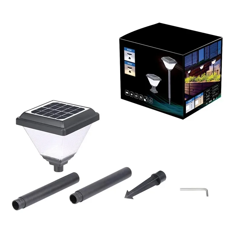 2024 New Design Solar Garden Lights Waterproof Solar Wall Lamp Led Column Headlight