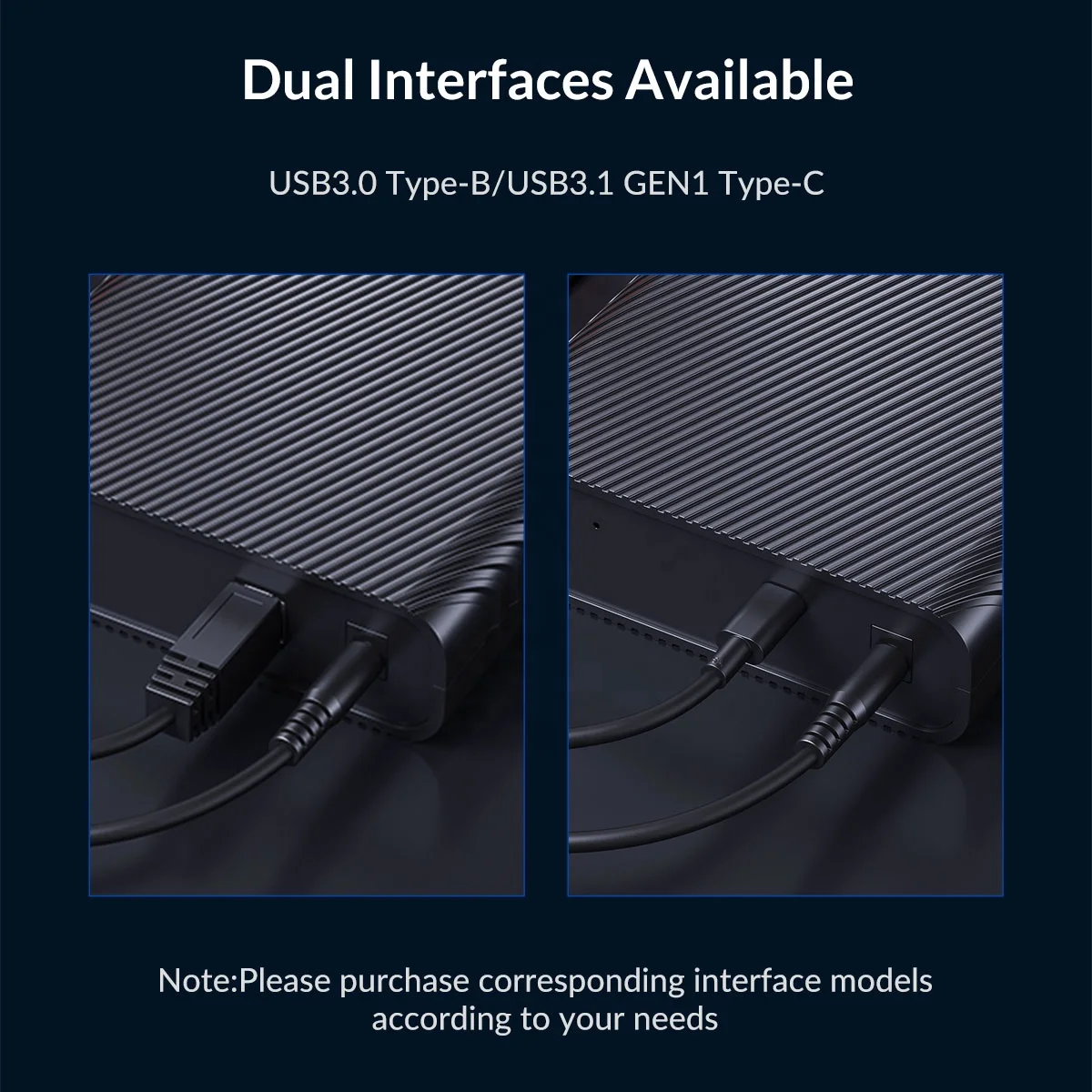 ORICO 18TB Max UASP Protocol USB3.1 GEN1 Type-C SATA 3.5 Inch External Hard Drive Protective Case Enclosure 3521C3