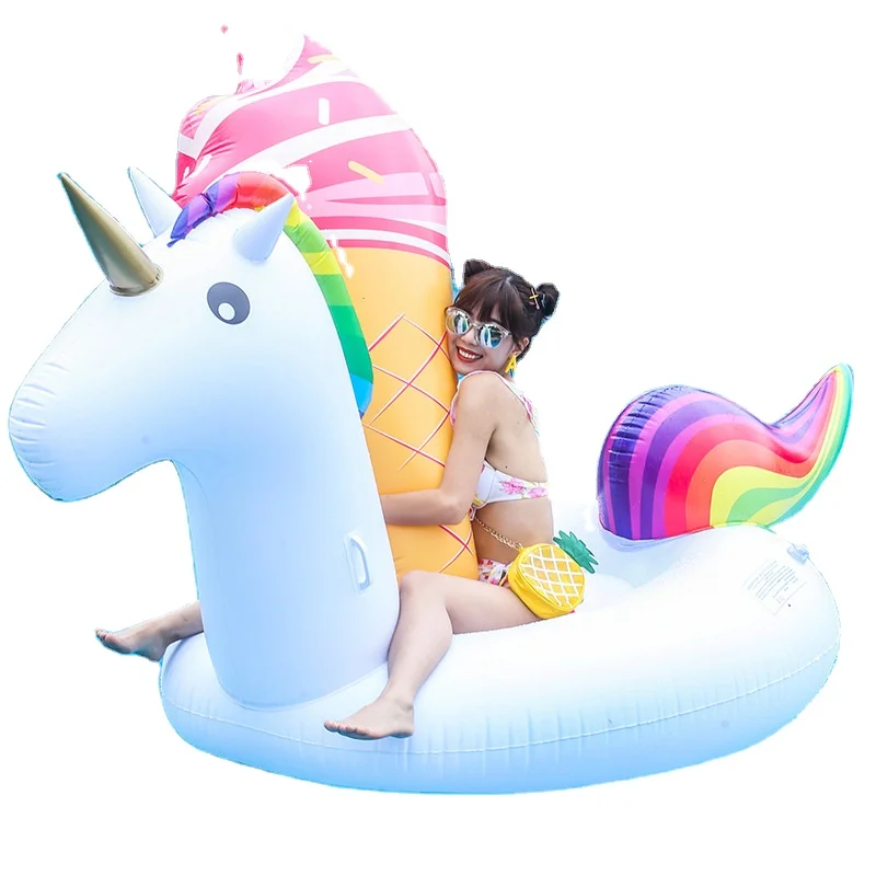 PVC Inflatable unicorn water floating toys rider big unicorn pool float inflatable unicorn