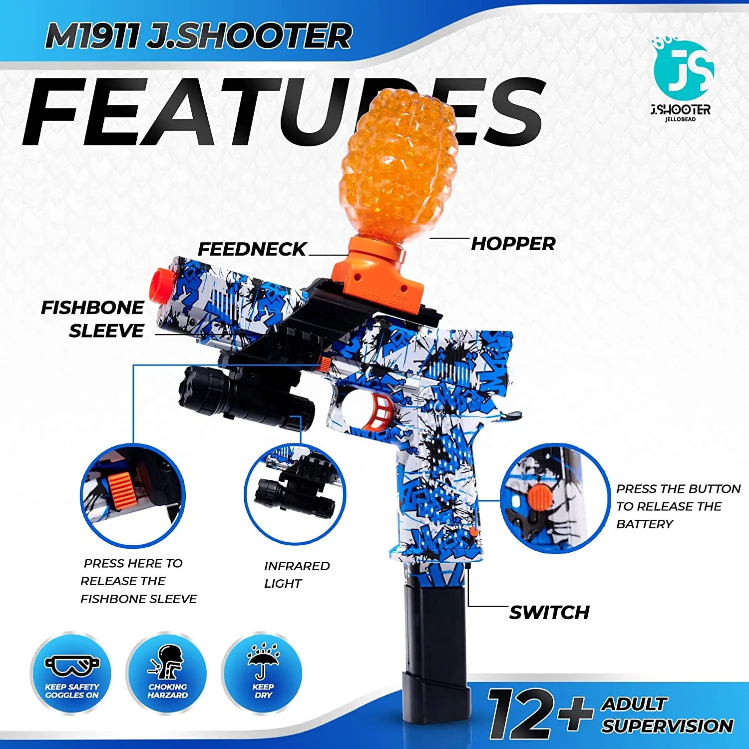 2022 M416 P90 Akm47 Outdoor Toy Electric Gel Water Ball Gun Water Gel Beads Blaster Gun For Fun For Shooting Game