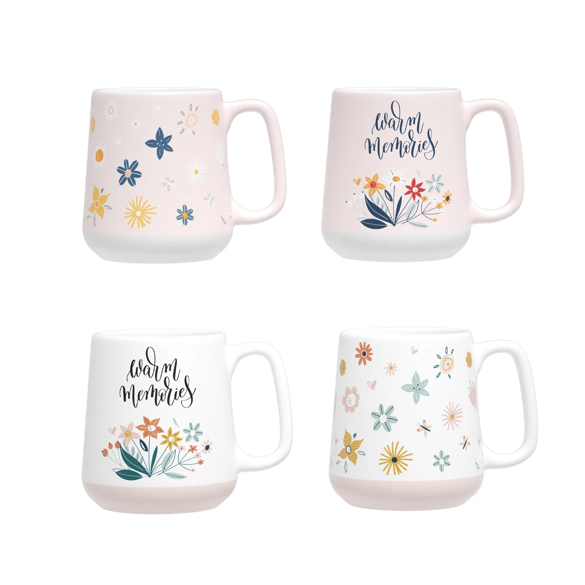 Керамическая кофейная чашка с цветком