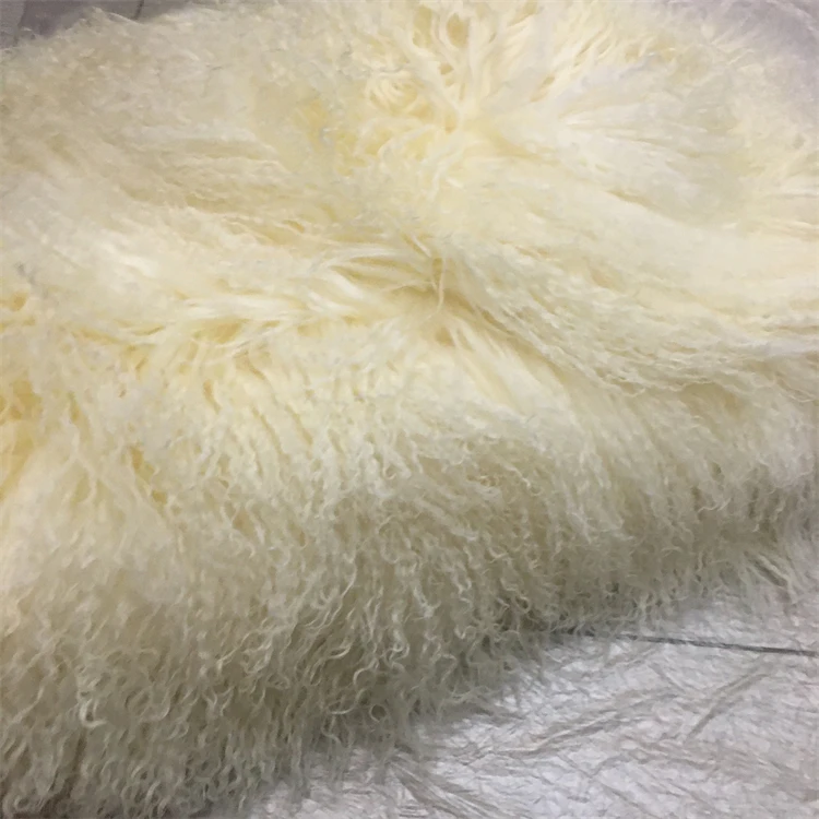 Wholesale natural Tibetan Bedroom Lamb Fur throw Rug
