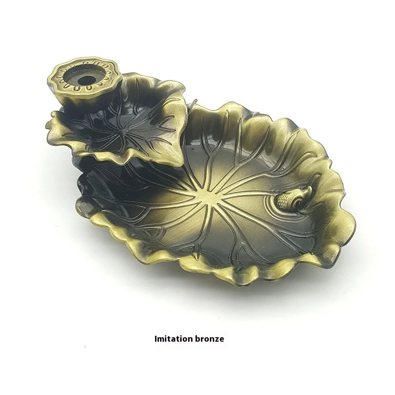Hot Selling  Lotus Shaped  Metal Incense Burner Cone Incense Holder Burner Backflow Incense Holder
