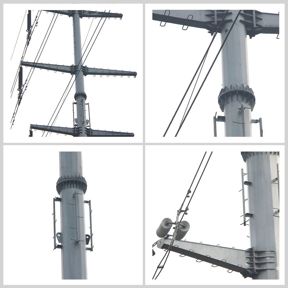 Hot Dip Galvanized Octagonal Electrical Steel poles Utility Poles