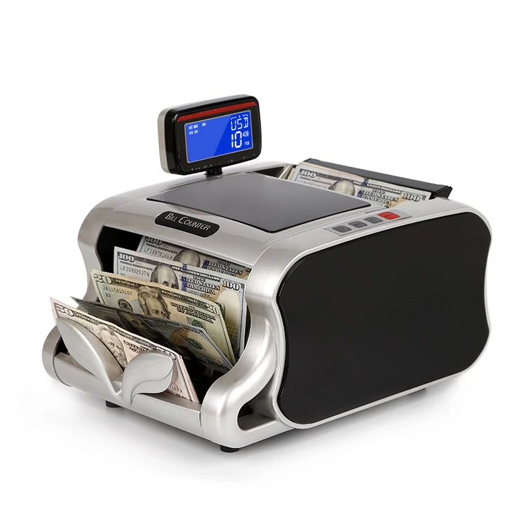 
Practical multi currency bill counter cash money counting machine no sound 