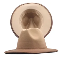 Low MOQFashion gradient color Fedora Hats for men and women jazz hat