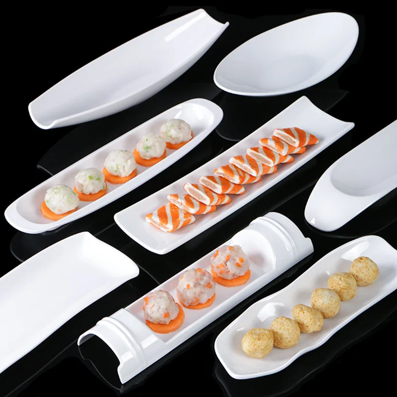 Оптовая продажа логотип на заказ A5 меламиновая тарелка для барбекю блюдо прямоугольная пластиковая набор меламиновой посуды