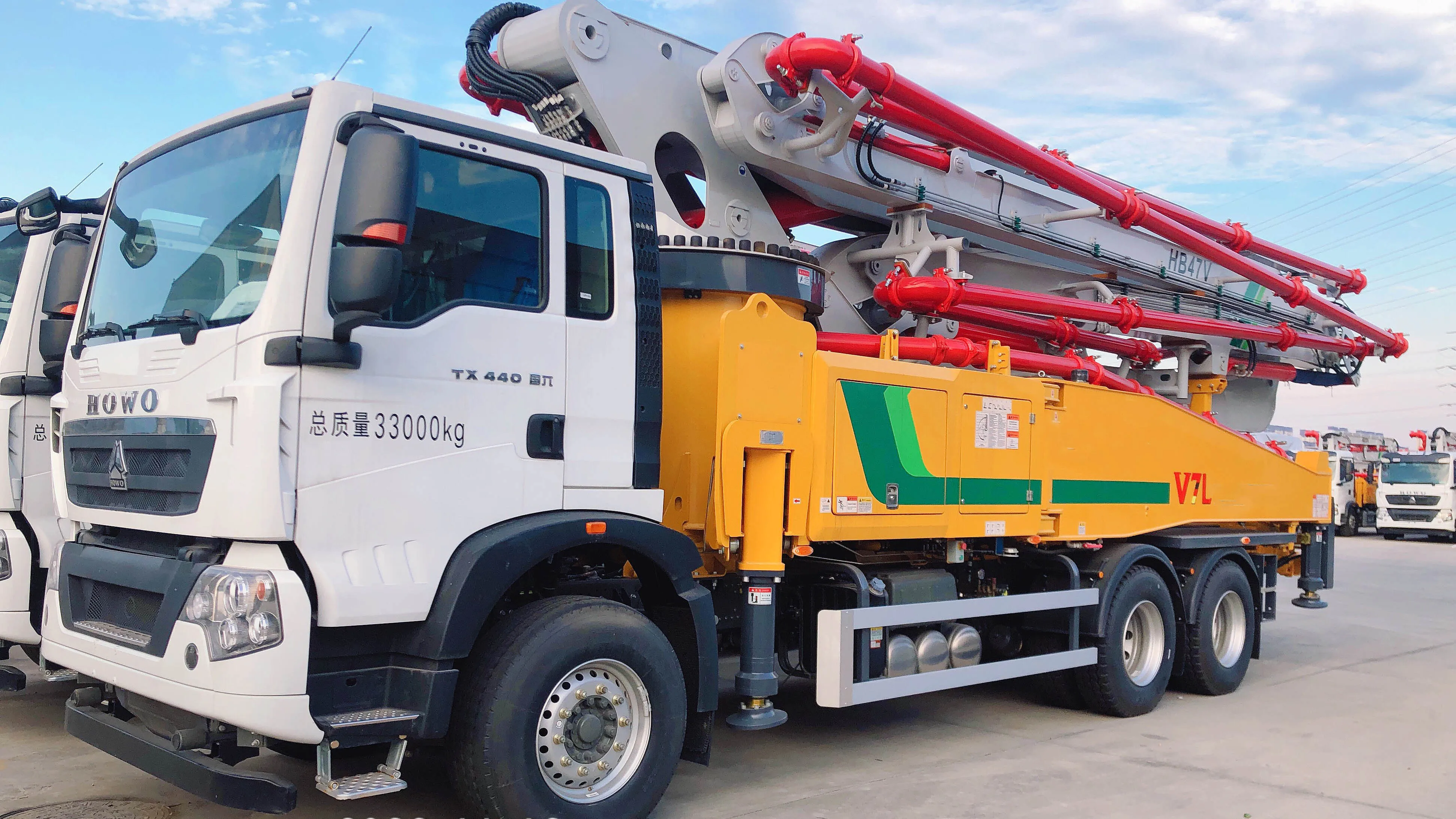 Concrete Machinery 47M 6*4 Truck Mounted Concrete Boom Pump Trucks HB47V WIth 3 Axles Chassis