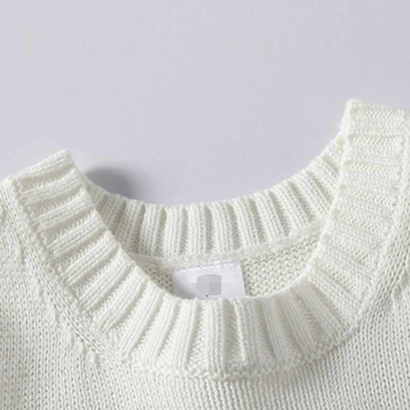 
wholesale 100% cotton knitted crew neck baby vest sweater for boys 