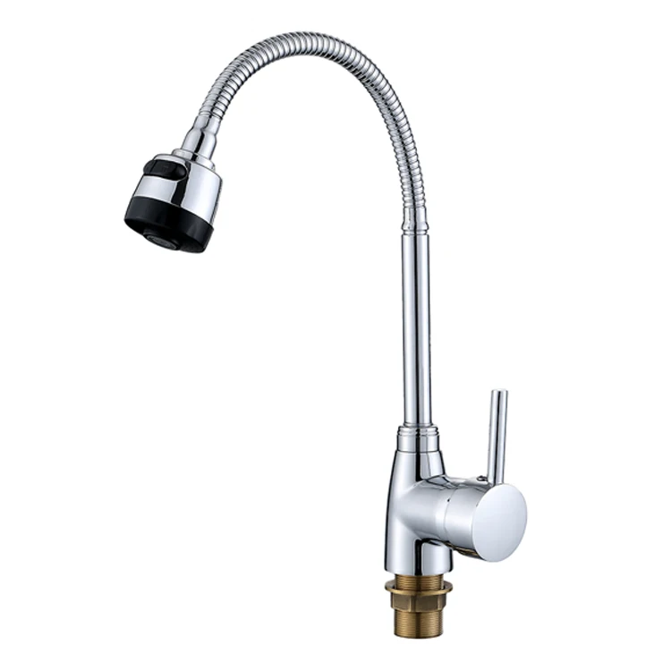 KITCHEN SINK MIXER TAP SINGLE LEVER CHROME CHEAP TAP SWIVEL FAUCET SPOUT