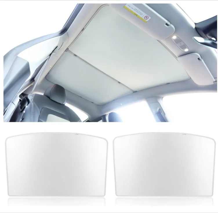 Promotion Roof Sunshade For Tesla Model 3 Y 2023 Roof Shade Skylight Blind Shading Front Rear Windshield Sunscreen Accessories