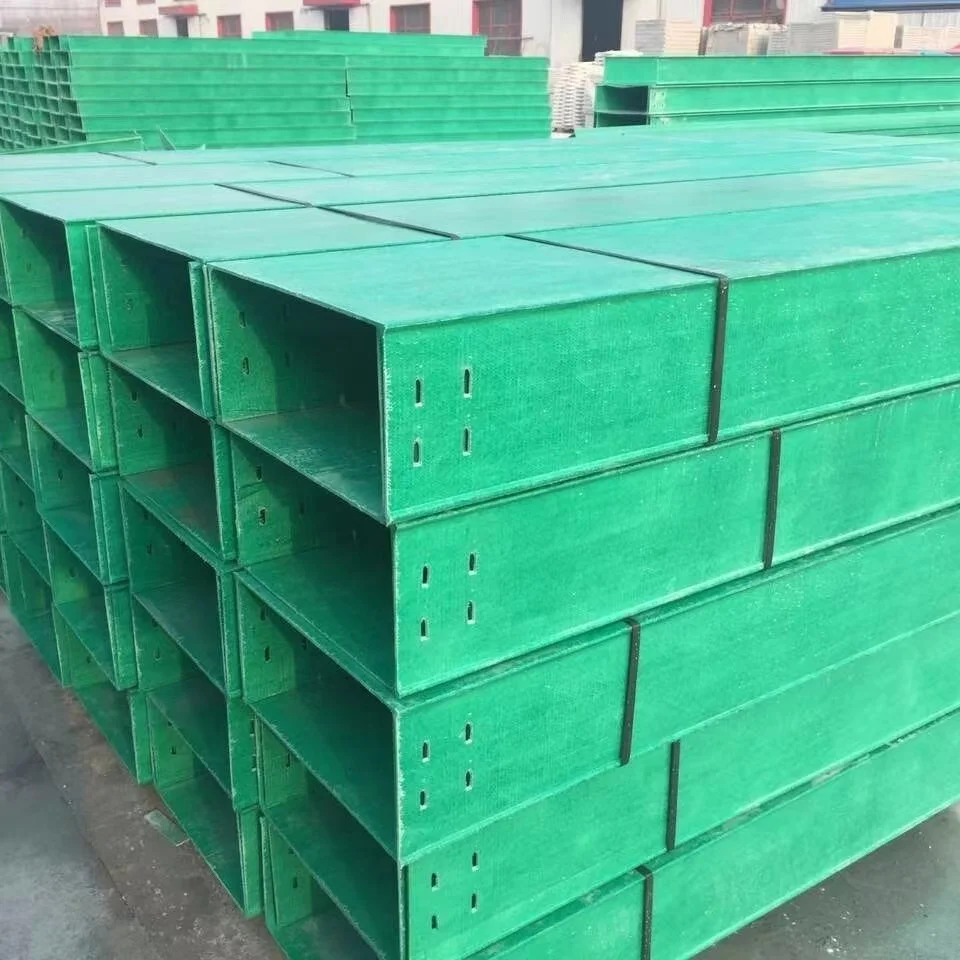 Waterproof cable bridge 300mm FRP/GRP cable tray