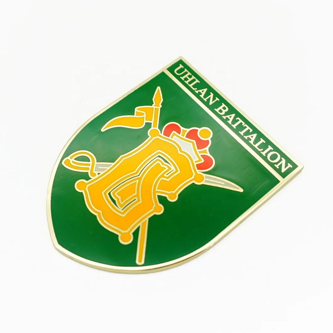 Business Gift Custom metal plate award shield top quality Zinc Alloy Award Gold Metal Souvenir metal enamel coated plates