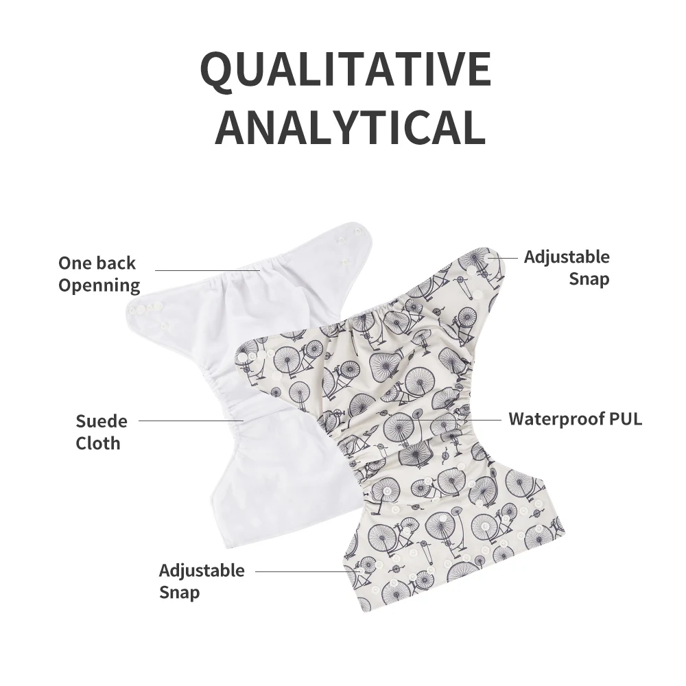 Happyflute reusable high quality baby cloth diaper leak proof baby cloth diaper with 3 layer microfiber insert baby diaper