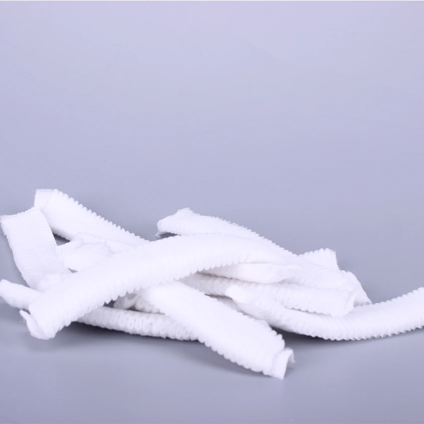 Non-Woven Double Elastic bouffant head cover Disposable Mob Cap Clip Cap For Food Factory Cleanroom Working