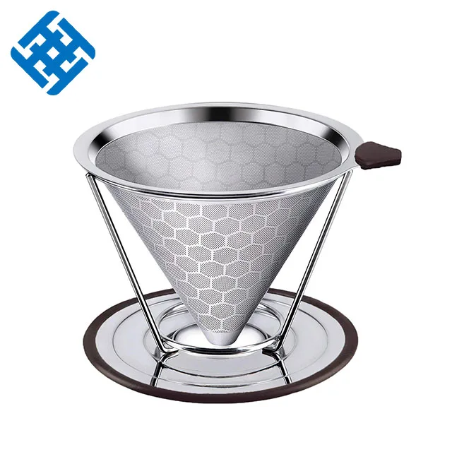 Coffee Filter Cone/clever Coffee Dripper /drip Coffee Maker with Holder Factory Supply Hot Sales Worldwide Stainless Steel Metal