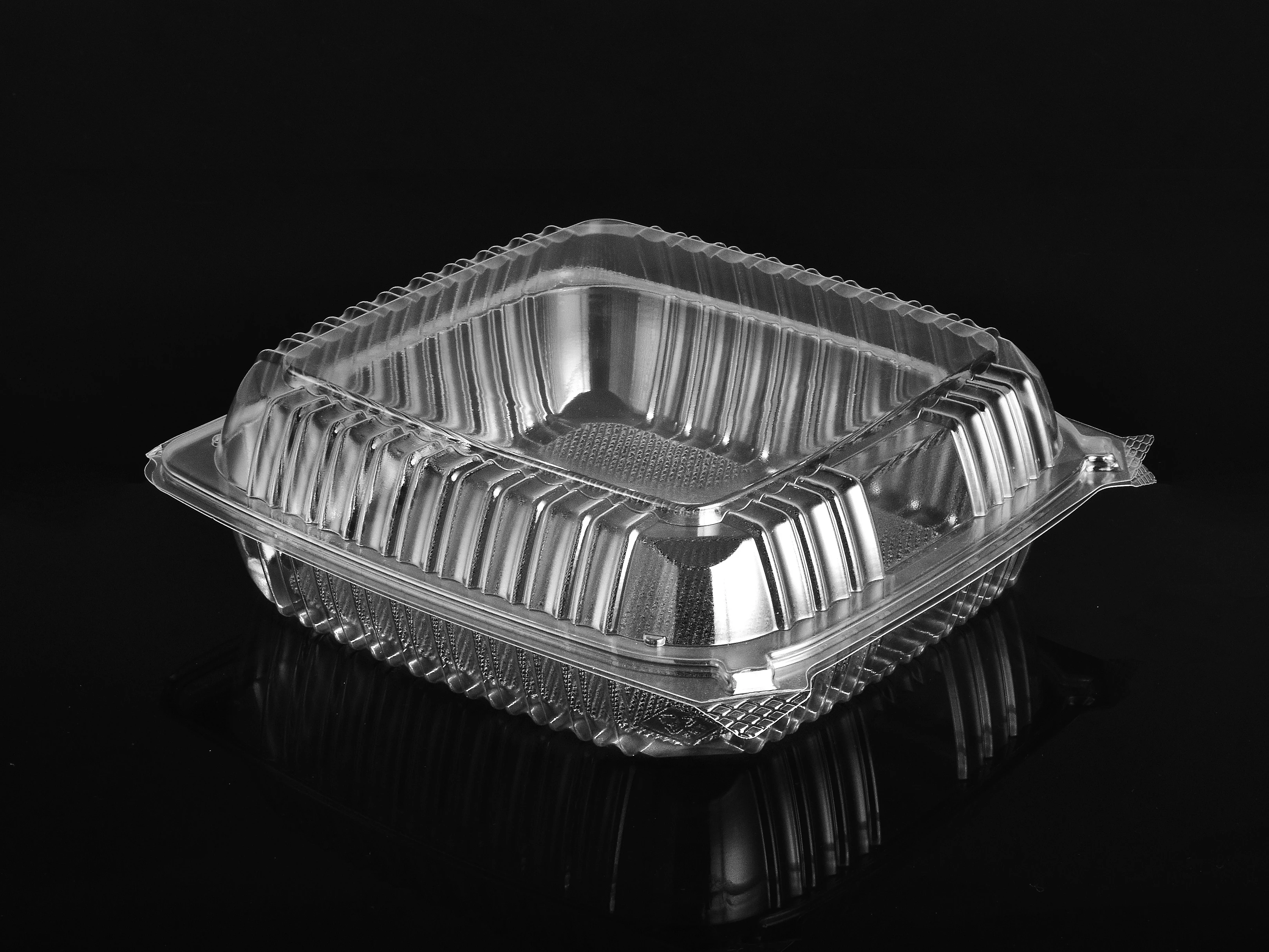 Good Quality Clear Snap Locked Container Bops Transparent Plastic Fast Food Packaging Takeaway Box