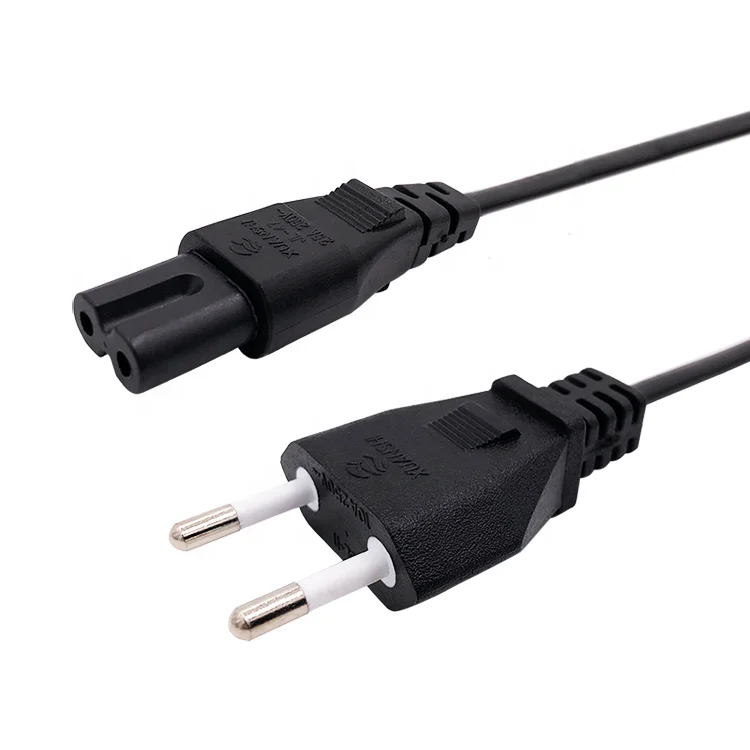 EU 2 pin universal electrical plug 2.5a Italian 2pin power cord plug with IEC C7 connector