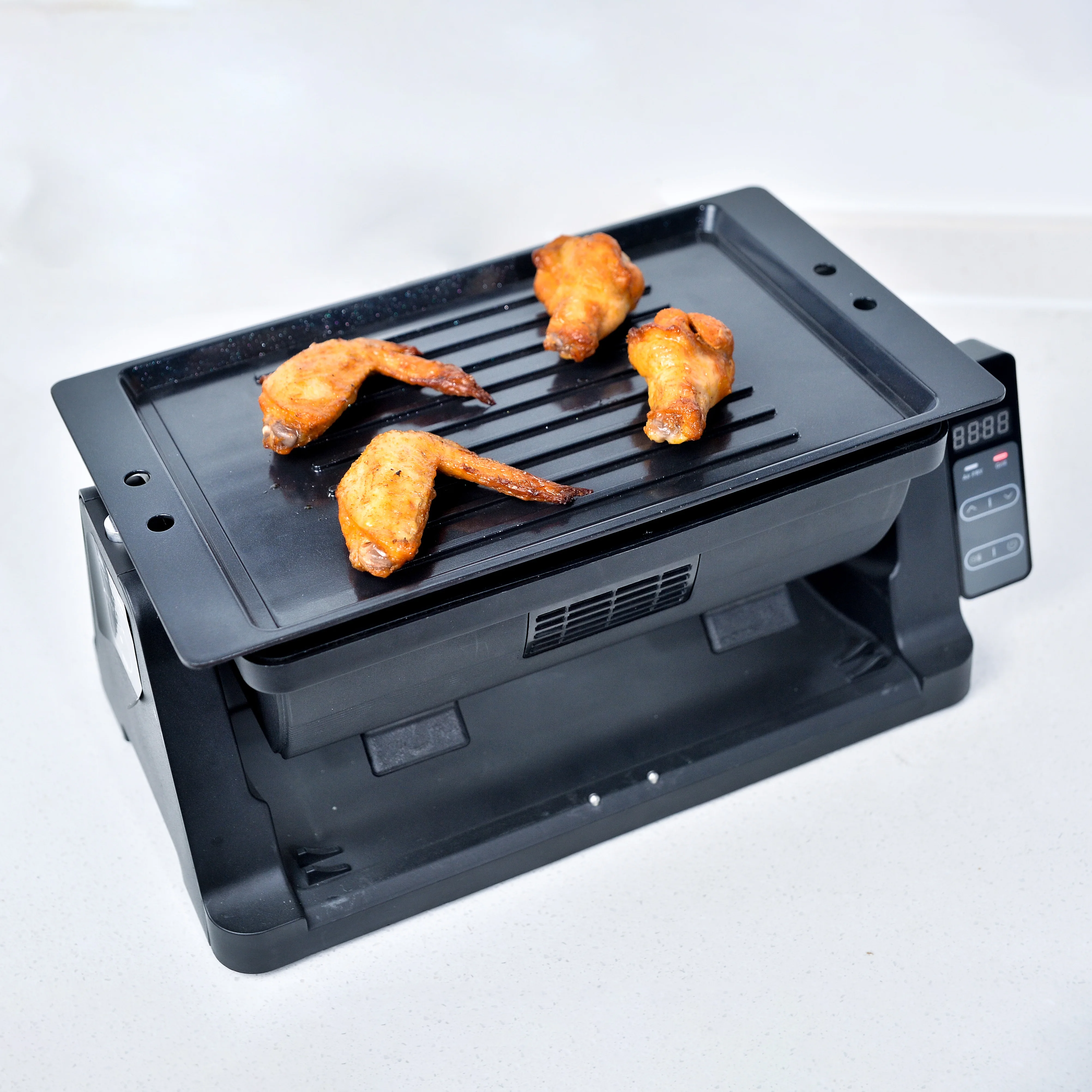 Top Blown Smart Electric Air Fryer and Grill 5L with Intelligent Control Saves Space Computer Aluminum Customized Logo 2 in 1