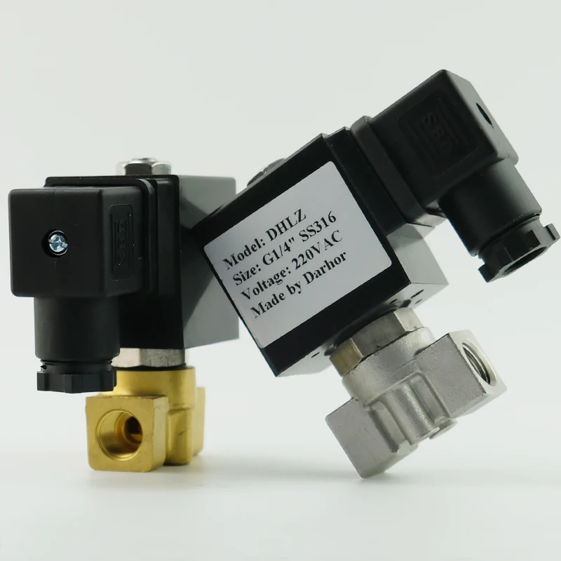 2 способа мини Соленоидный клапан высокого давления Электромагнитный для воды газовый 12v 24v 110v 220v