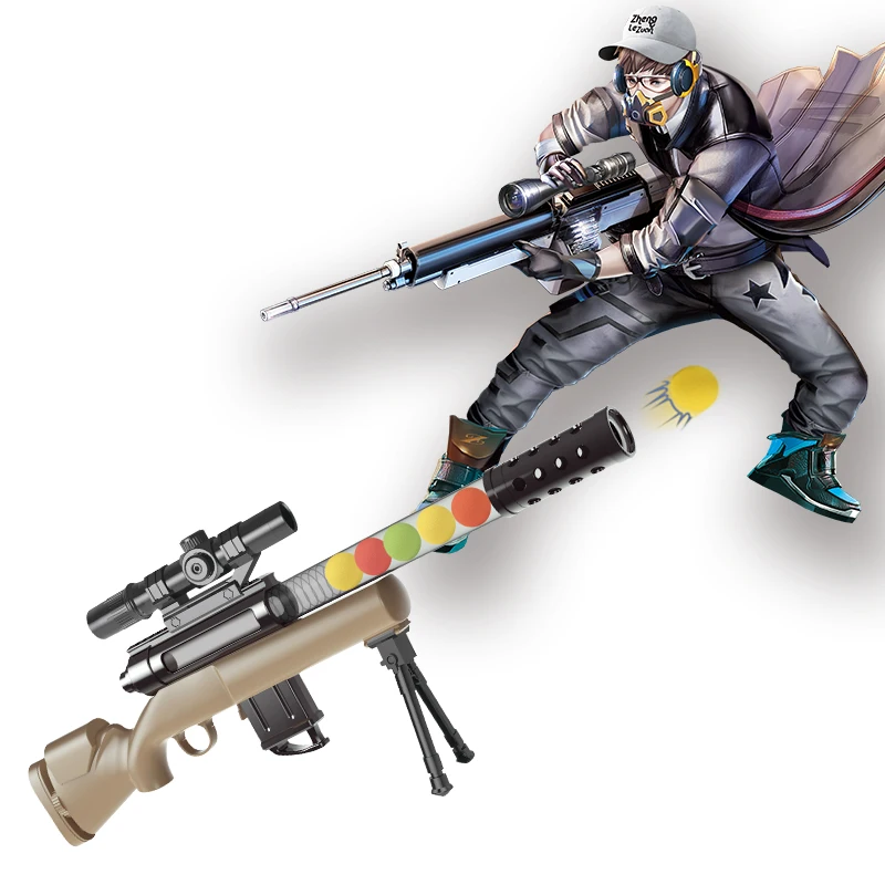 M24 New Electric Soft bullet  Air Gun With Sound And Strong Power With Complete Equipment Weapon Gun toys for Kids