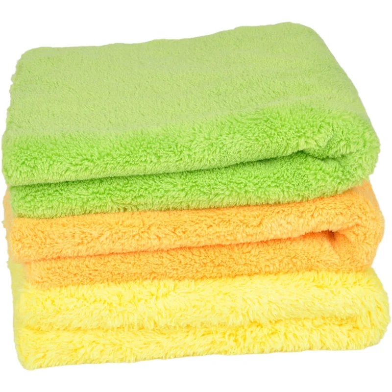 Hot selling knitting 500gsm car cleaning cloth microfiber