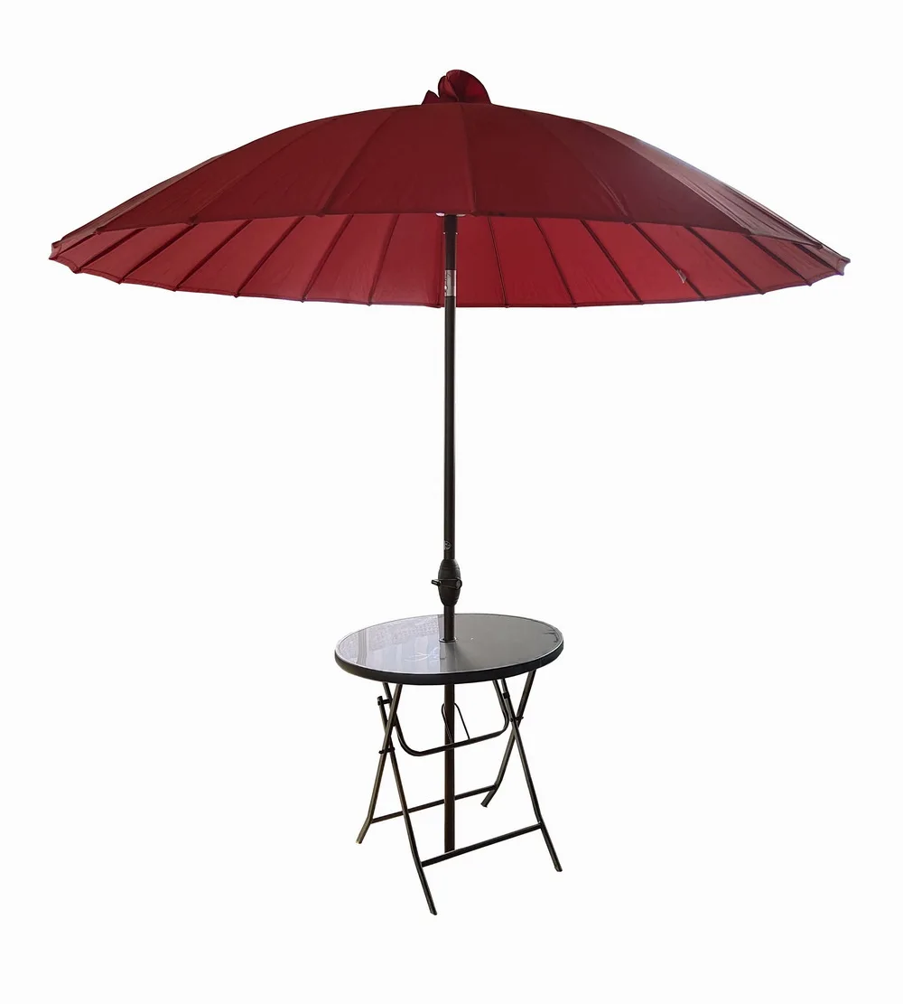 Factory direct outdoor sunshade courtyard umbrella beach  steel wire umbrella