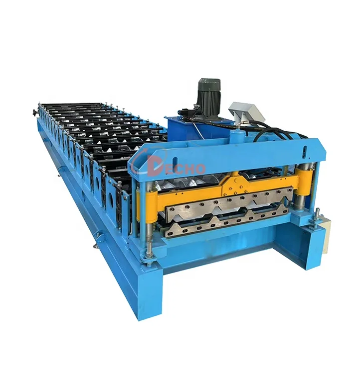 840 trapezoid metal roof panel making machine with 5 tons manual uncoiler single layer tile making machine