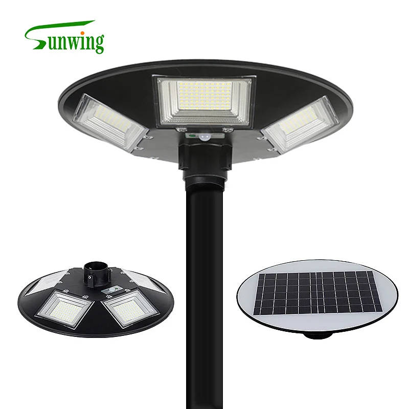 
Smart Remote Control UFO Garden Meadow All in one Solar Lights and Round Landscape Park LED Lamp with high quality 