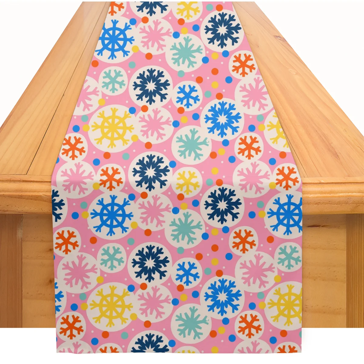 Wholesale Table Runner Woven Snowflake Custom Christmas Table Runner European-style Decorative Tablecloth Polyester Printed