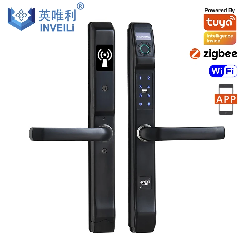 
Smart lock broken bridge aluminum waterproof wifi app smart door lock 