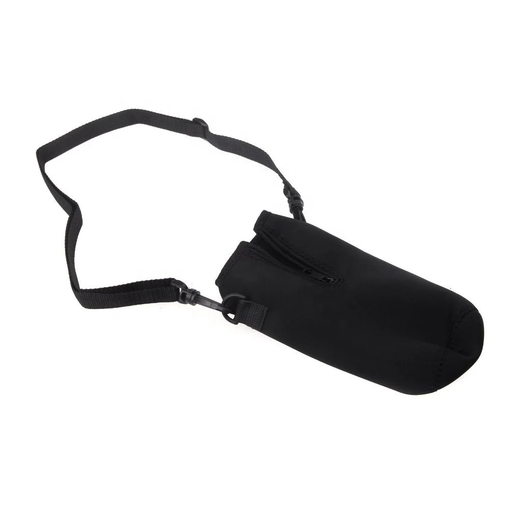 thermal aluminum hiking neoprene water bottle cover strap shoulder holder bag