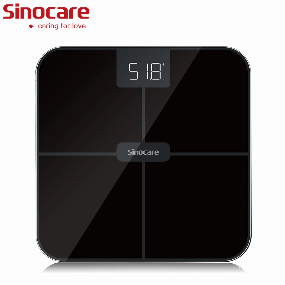 Sinocare Electronic Digital Weighing Scale Wireless Scales Weighing Electronic Smart Bathroom Scale