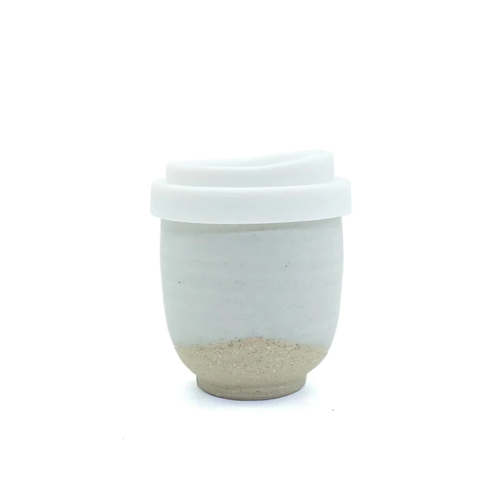 New arrival gift item rustic modern stoneware coffee tea cup sets double wall ceramic travel mug with silicone lid