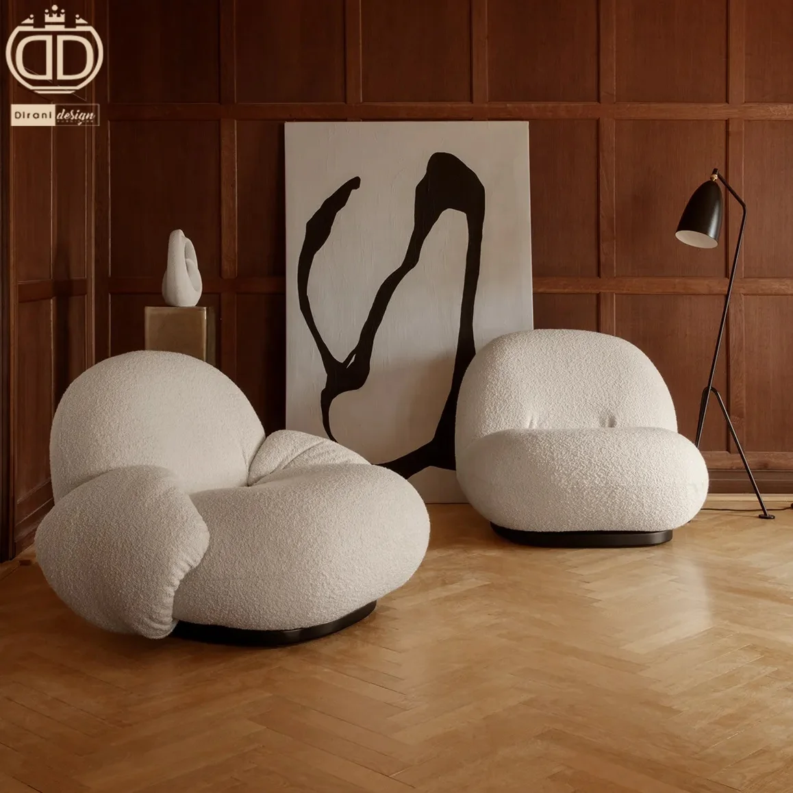 Minimalist unique soft teddy cloud lounge luxury sofa chairs white nordic cream modern luxury accent chair