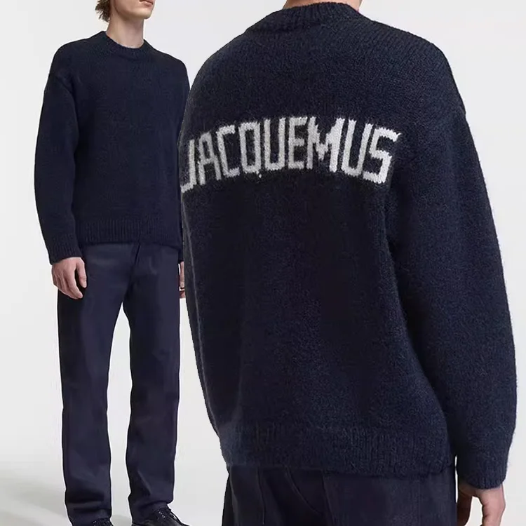 Мужской вязаный свитер комфортная теплая мягкая ткань для всей зимы толстовка с капюшоном новый модный шерстяной подростков зима 2024