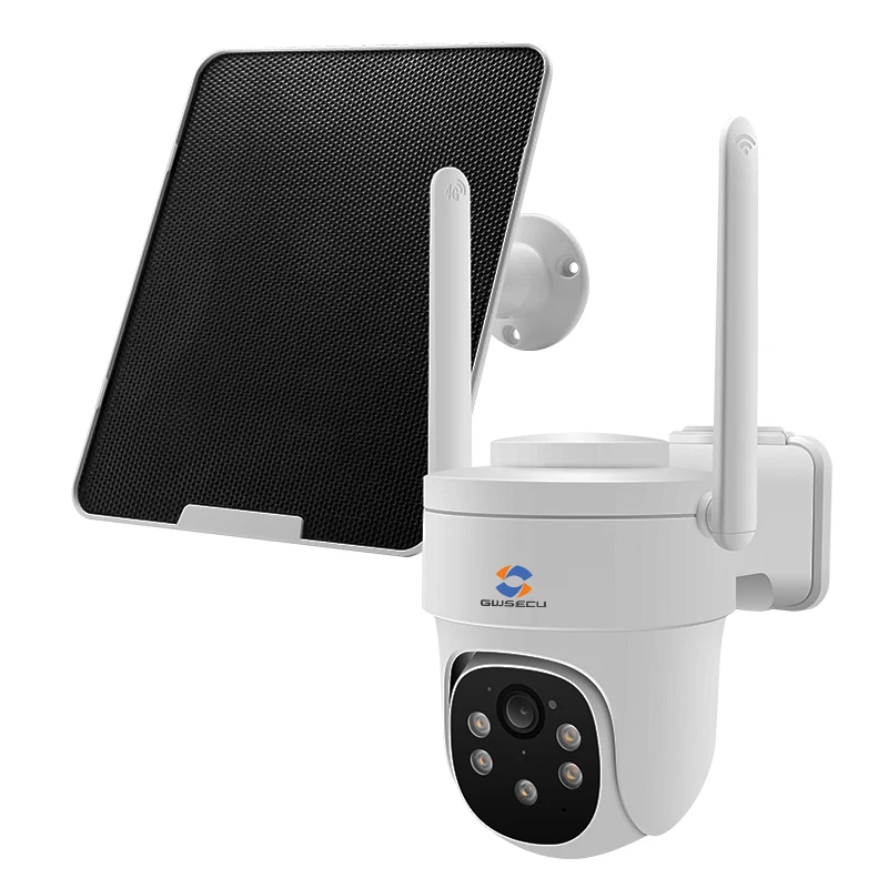 GWSECU  3MP 4G Solar Panel System WiFi 360 PT Camera AOV Low Power Camera